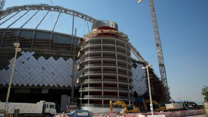 The Khalifa International Stadium has a roof for shade and sunlight