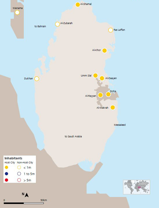 World Cup 2022 host cities